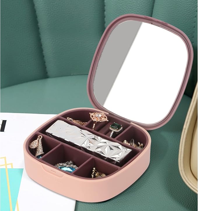 Mini joyero con espejo de viaje ( rosa , blanco ) - additional image 17